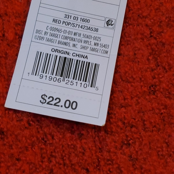 Wild Fable Red Pop mockneck sweater - Picture 4 of 5